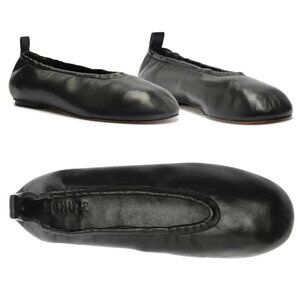 SCHUTZ Eudora Slip On Ballet Flats Size 7 Run Small Black Leather NEW $128